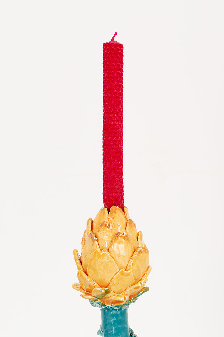Candleholder Artichoke (marigold and sage)