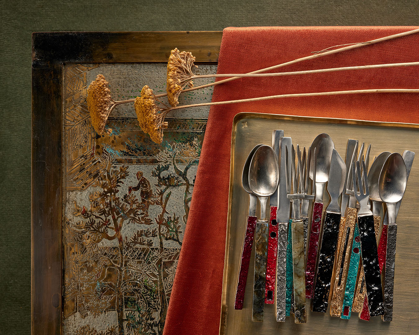 Set of cutlery ‘Enameled Attilla’