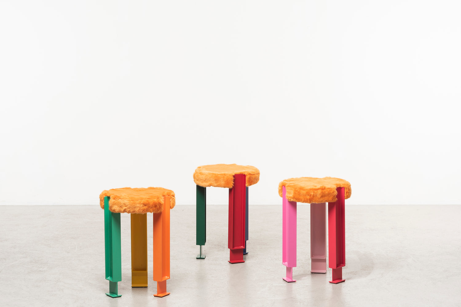 Stool with fur Scarpette - 2