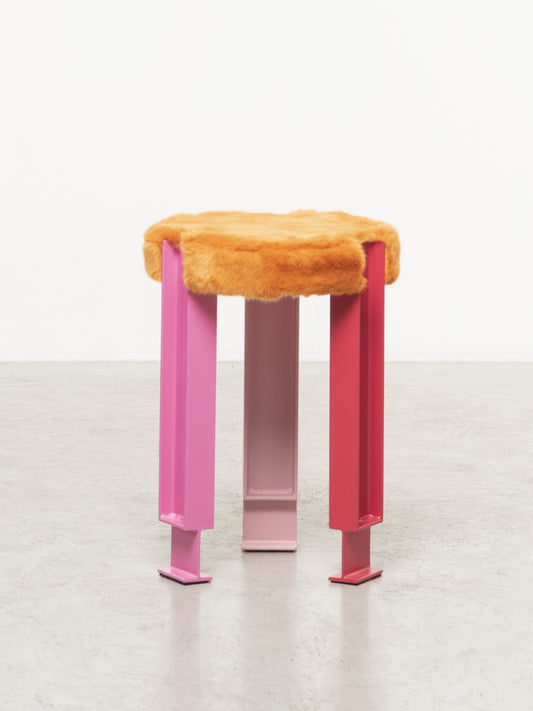 Stool with fur Scarpette - 1